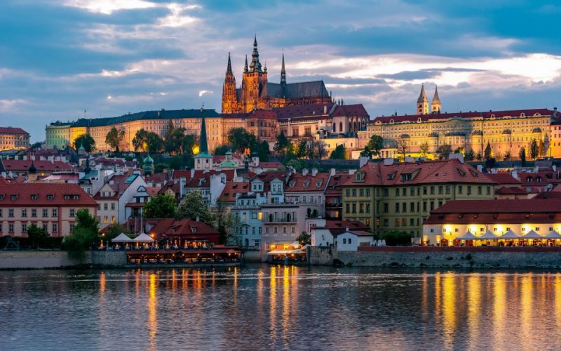 Luces de la vista de Praga