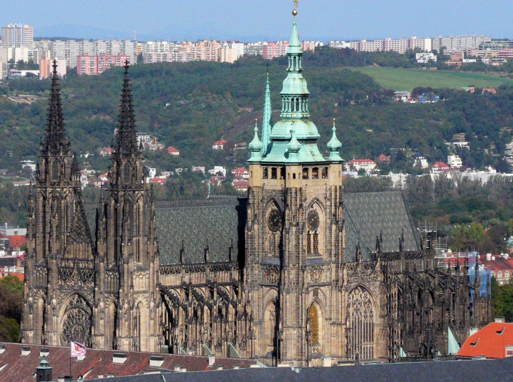Vue aérienne, Cathédrale de Prague