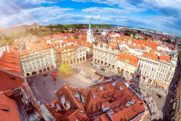 Lesser Town Square from Church of Saint Nicolas, Prague