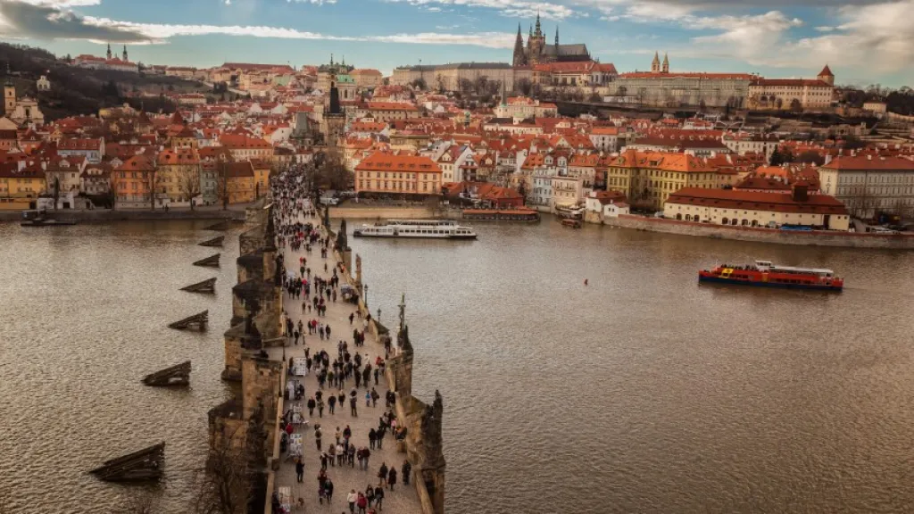 Charles bridge is favourite attraction for millions tourists every year