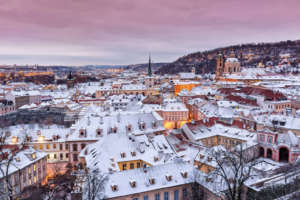 Sne i Prag