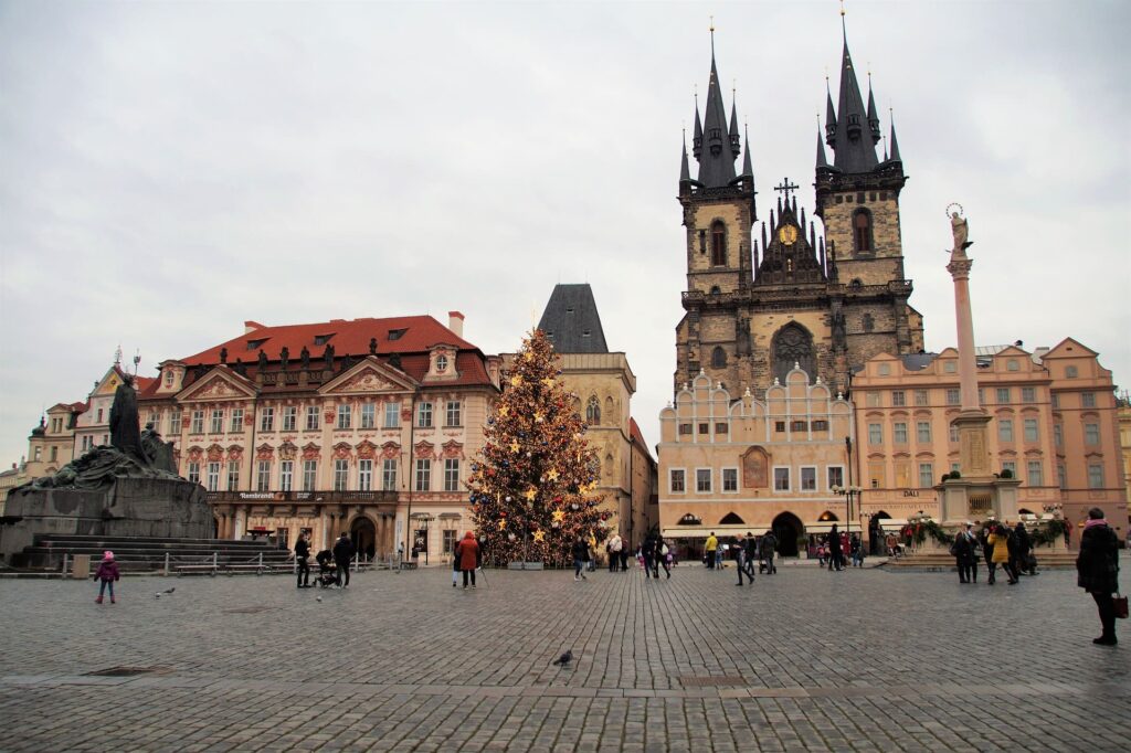 Christmas tree in Prague Old Town