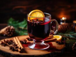 Spiced Mulled wine with orange.