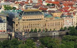 Vue aérienne de Prague