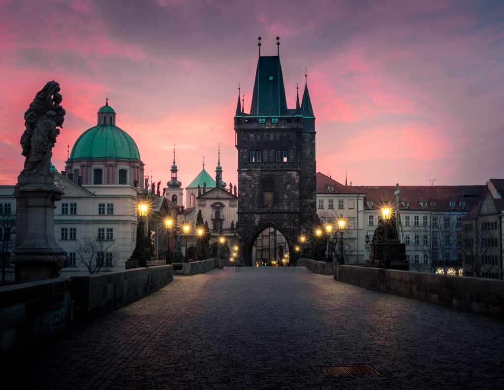 Prague evening view 
