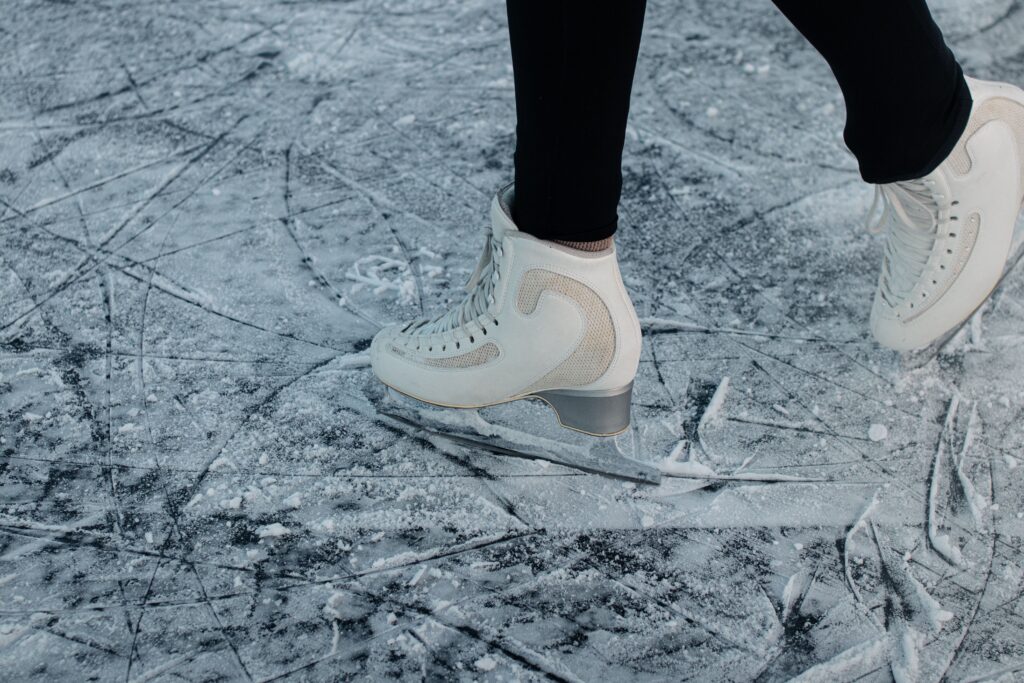 Winter ice skating