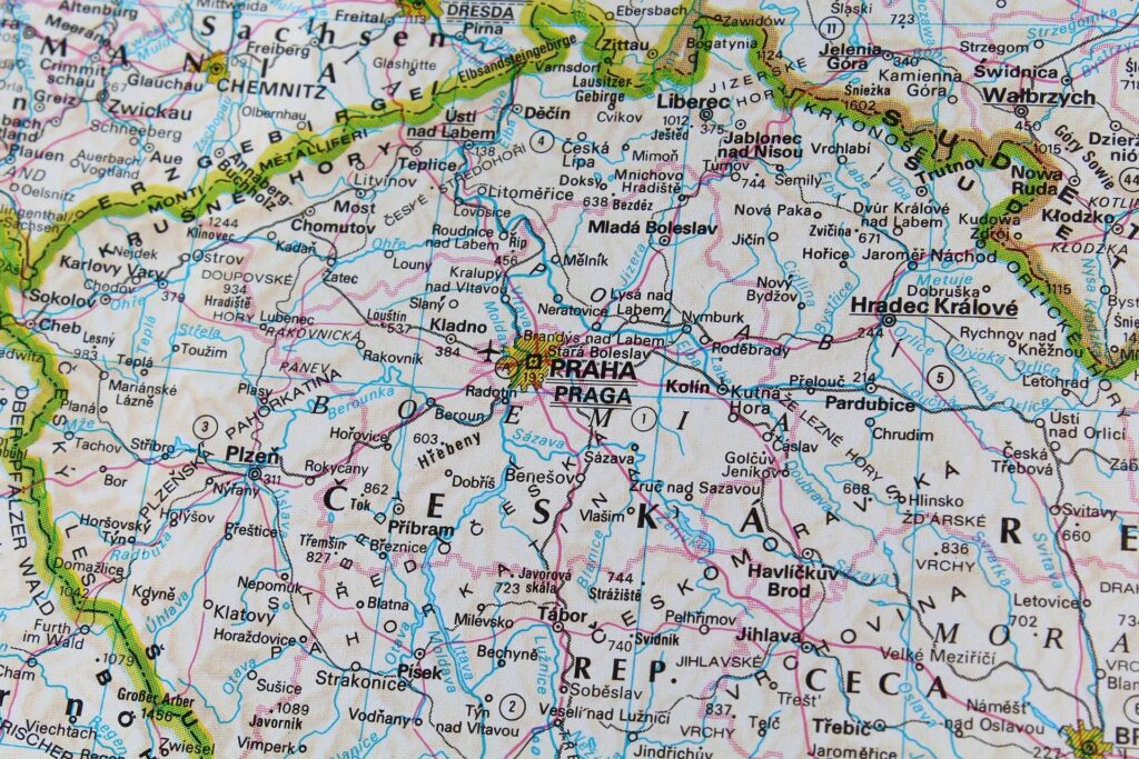 Prága térképe