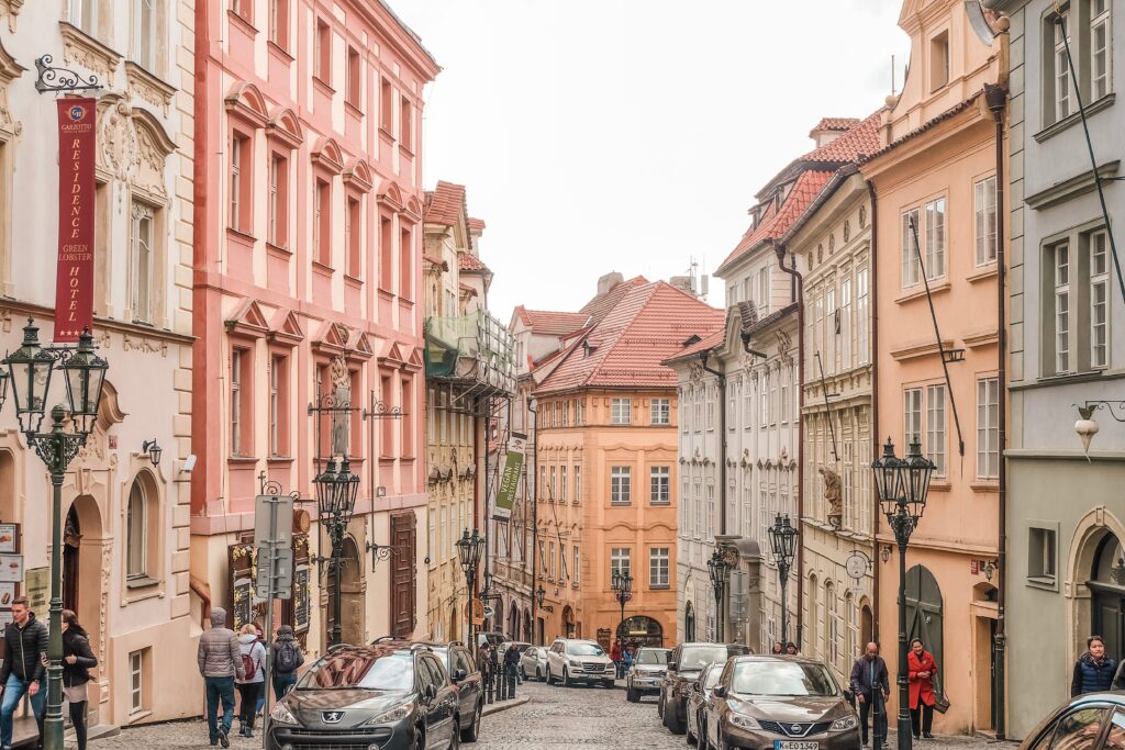 Straße in Prag 