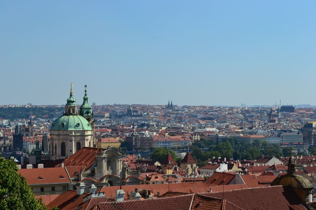 A view of Prague from a tower