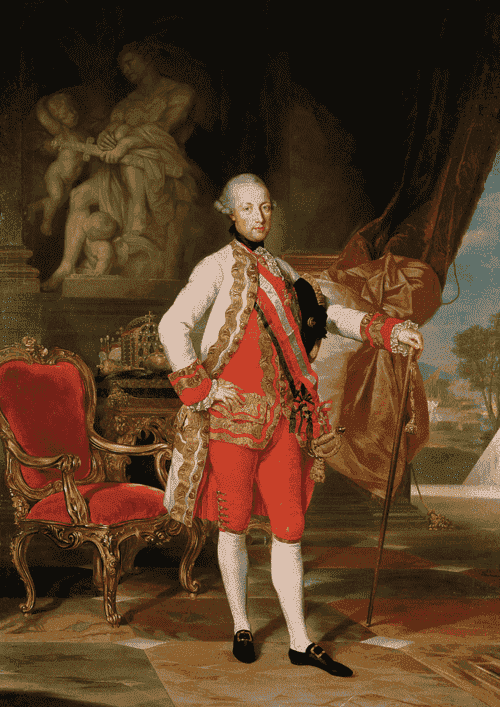 Joseph II Holy Roman Emperor - A portrait of Joseph II, the Holy Roman Emperor, known for his significant reforms in Austria and Europe during the Enlightenment.